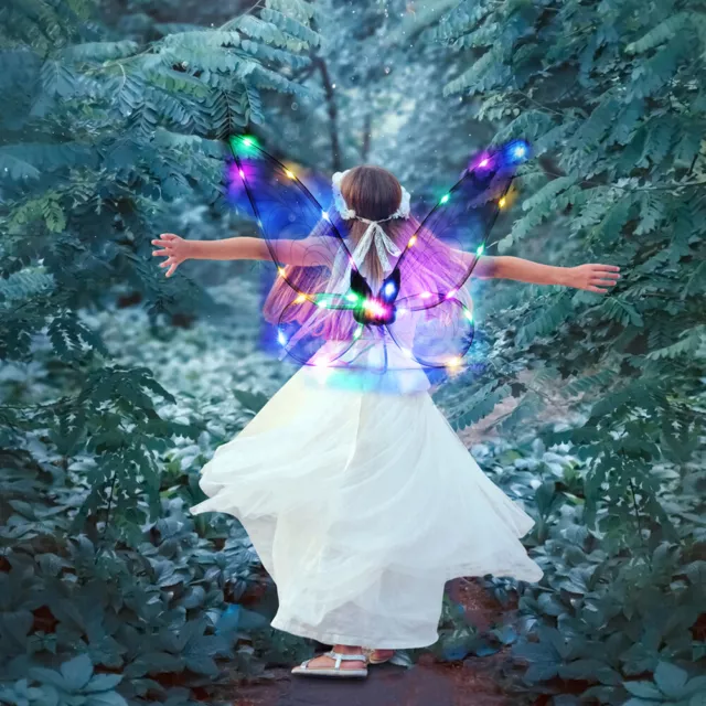 Ala Angelo LED con Ghirlanda Fai Da Te Costumi Cosplay Alimentati a Batteria per Bambini Adulti