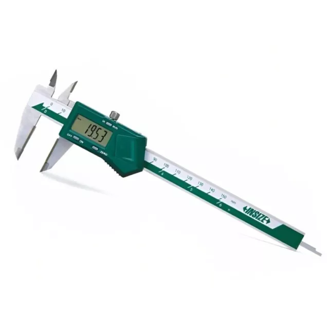 Insize 1110-200B Digital Caliper with Carbide Tipped Jaws Range 0-200mm/0-8"