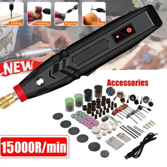 Mini USB Electric Grinding Pen Rotary Drill Grinder Cordless Engraving Tool DIY