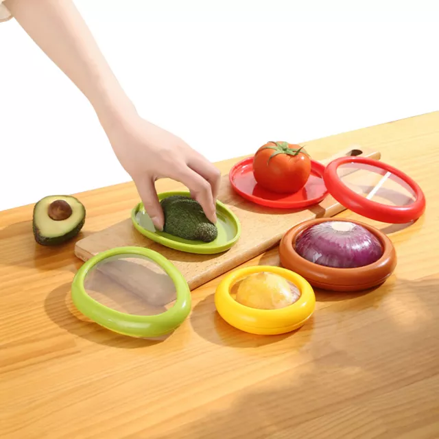 4 PCS Fruit Vegetable Savers Avocado Keeper Onion Storage Containers Storage Box 3