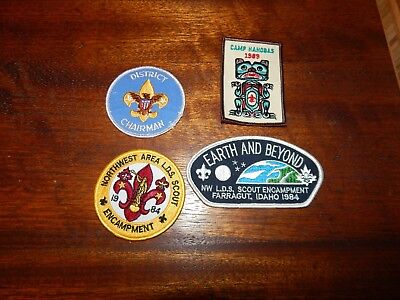 1 Boy Scout "Chairman,"  3 LDS scout patches, set of four very rare patches.