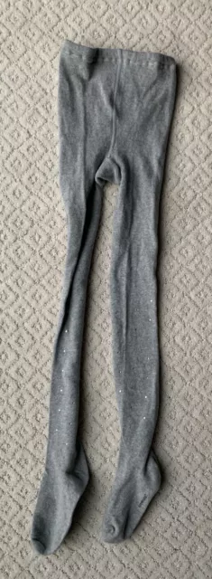 NEW JCREW CREWCUTS Girl's Fashion Tights Gray with Sparkle Studs Size XL-XXL/14