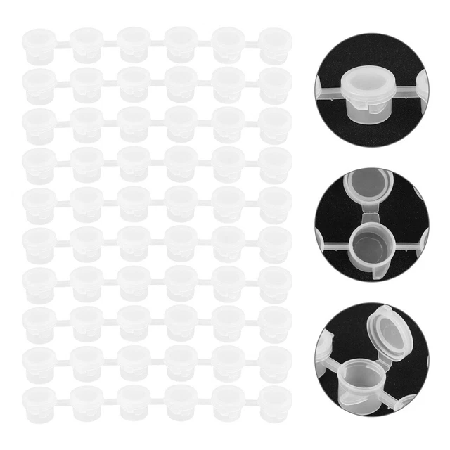 Lot De 10 Pots De Peinture Métal Réutilisables - Argent - 6,3x5 Cm - Neuf