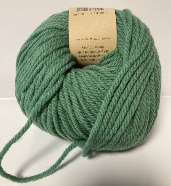 Lot De 5 Pelotes De Laine Noire 100% Laine - 100g Chaque, Aiguilles 6,5/crochet 8, Neuf