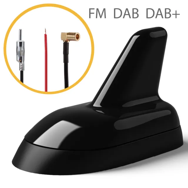 ✅ Auto Antenne DAB Shark Kfz Radio Antenne DAB FM UKW Verstärker SMB Adapter ✅