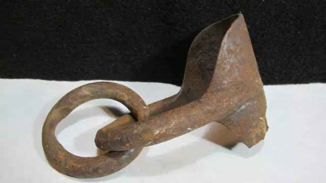 Very Old Rustic Hand Forged Primitive Loop Yoke Found on Very Old Homestead