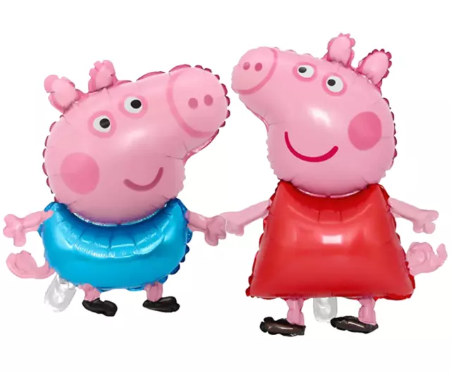 2x Peppa Wutz / Pig Folienballon SET Kindergeburtstag Ballon Geburtstag George