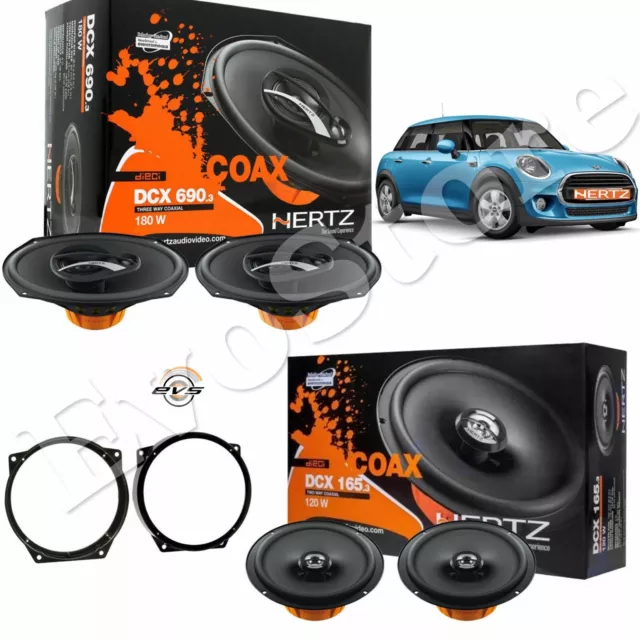 Set 4 Haut-Parleurs Haut Parleur avant et Arrière Hertz Mini One Cooper 2000>