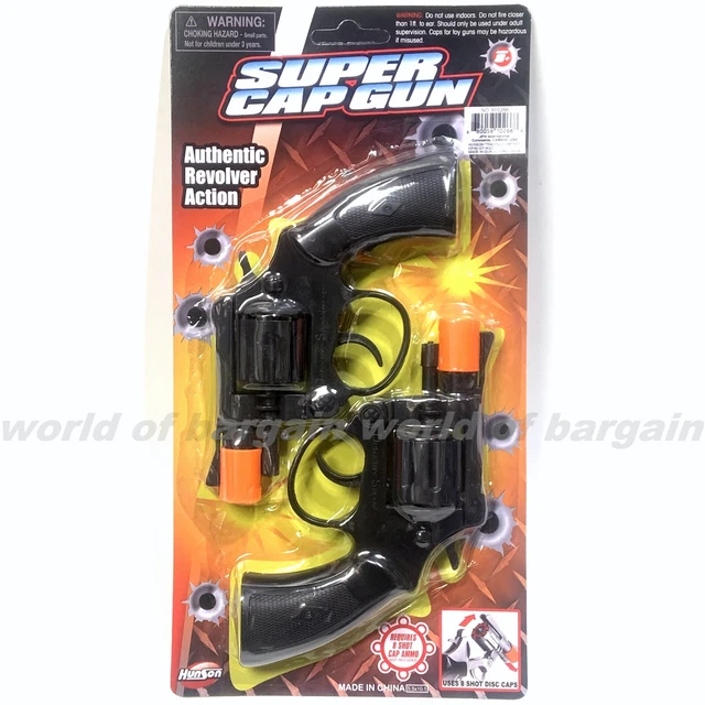 2 X SUPER Cap Toy Gun DETECTIVE SPECIAL Revolver 8 Shot Ring Caps