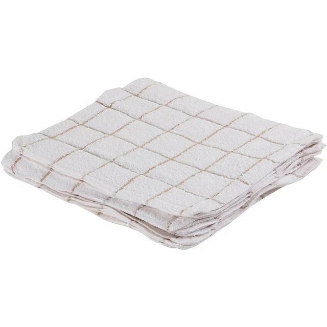 Monarch Brands Terry Dish Cloths 12"" x 12"" Tan 12/Pk (DISH-TAN)