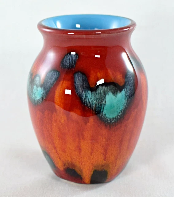 POOLE POTTERY LIVING GLAZE VOLCANO BUD VASE 10cm