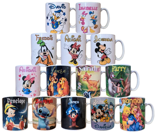 PERSONALISED CLASSIC DISNEY Character Mug 20 Designs to Choose From