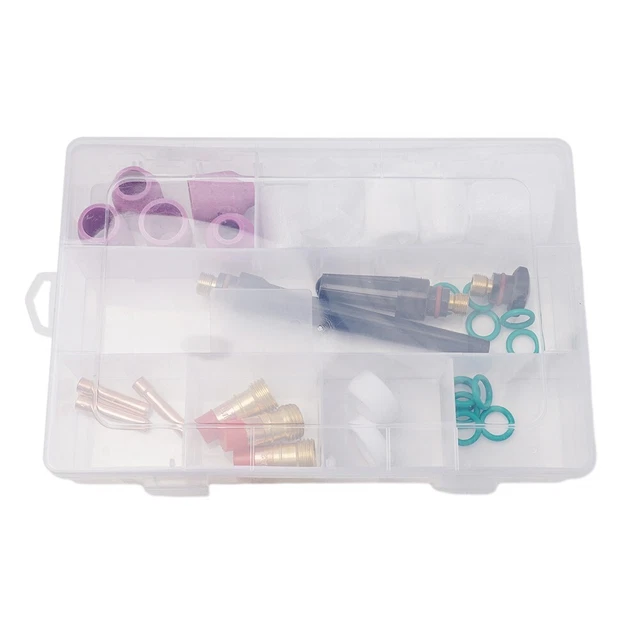 31 Packs For WP-17/18/26 TIG Welding Torch Stubby Gas Lens #12 Glass Cup Kit
