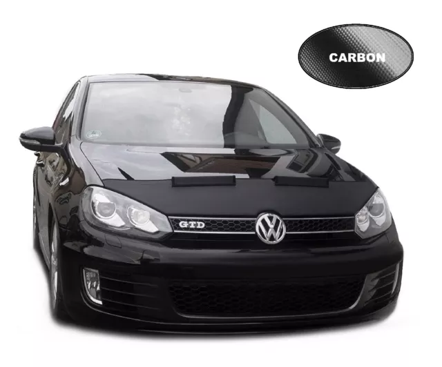 BlackaBull Car Bra Haubenbra passend für VW Golf 6 Steinschlagschutz CARBON