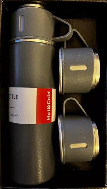 Thermos Coffee Travel Mug Stainless Steel Vacuum Flask Double Layer Gift Set