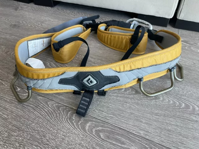 ꙮ Black Diamond Big Gun Momentum Al Tequila Gold Harness - Sz L Large - PO 47691