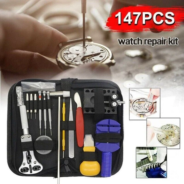 147pcs Watch Repair Tools Kit For Battery Replacement Band Tool Link Pin Remover