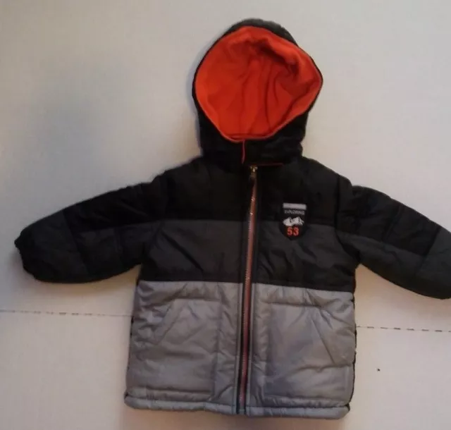 iXtreme Baby Toddler Boy Colorblock Patches Puffer Jacket Coat Size 18 Months