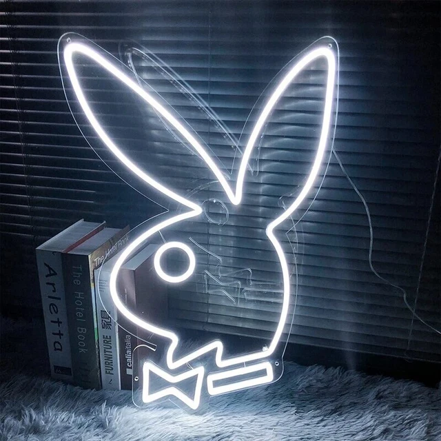 Playboy Neon Sign LED Lamp Wall Decor Bunny Neon Light Bedroom Man Cave Bar Shop