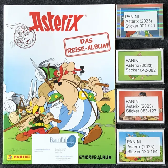 PANINI Asterix Das Reisealbum/Travel Album (2023) Sammelalbum inkl. 164 Sticker