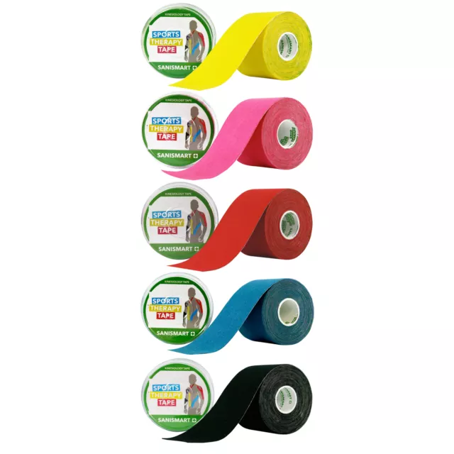 SANISMART Kinesiologie Tape 5 m x 5 cm verschiedene Farben