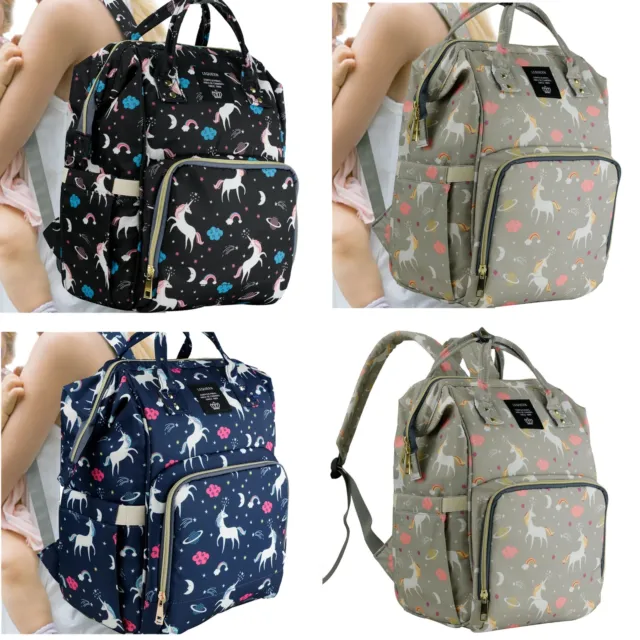 LEQUEEN Baby Diaper Bag Mummy Maternity Backpack Nappy Changing Backpack