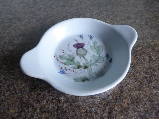 Buchan Stoneware - Scotland - Thistle Design - Butter Dish - Handled Dish