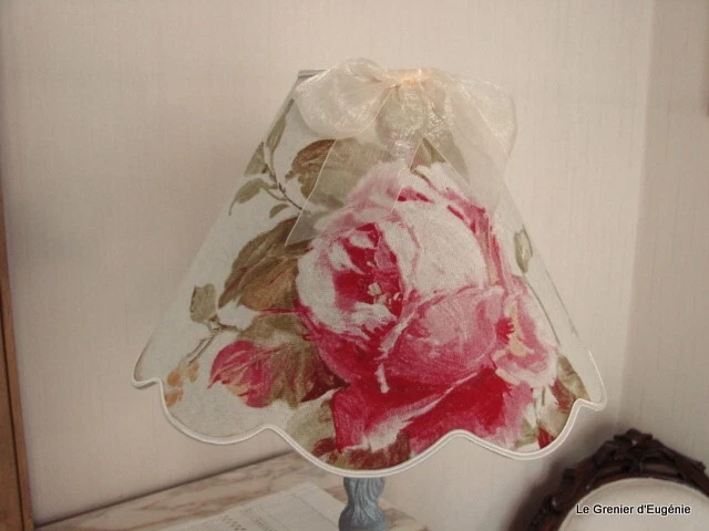 Abat-jour Festonné Toile De Jouy Angelot Rose