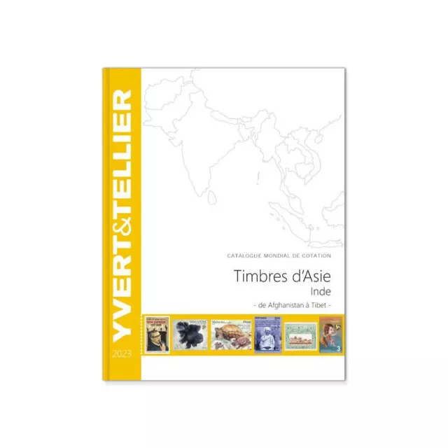 Catalogue Yvert et Tellier de cotation timbres d'Asie - Inde 2023.