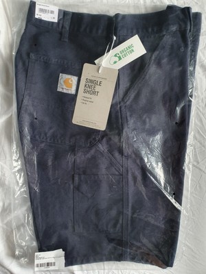CARHARTT WIP Single Knee Short Uomo Allendale Shiraz Crater Wash Jeans Shorts 