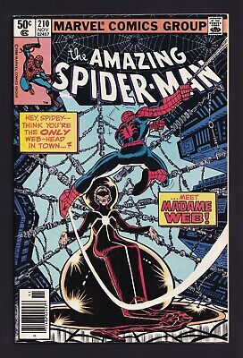 The Amazing Spider-Man #210 Newsstand 1st Madame Web! Marvel 1980
