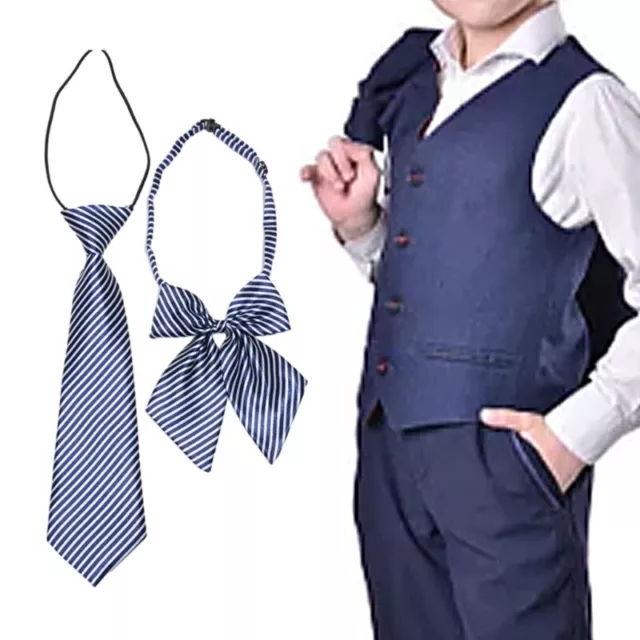2PCS Shirt Tie Adult Harajuku Style Bowknot Tie Knot Student Preppy Necktie