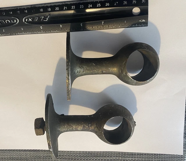 Vintage Heavy Metal Industrial Mount Towel Bar -Curtain Rod -Hardware Look!