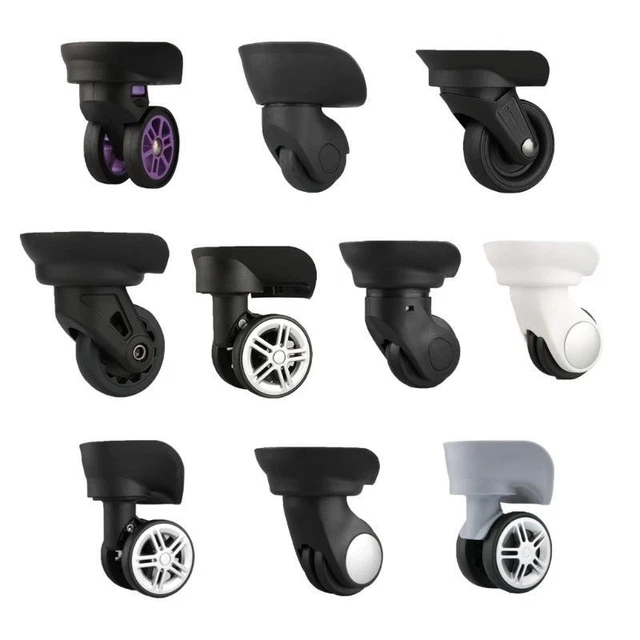 1 Pair DIY Suitcase Luggage Replacement Casters Swivel Mute Roller Wheels