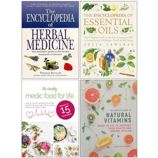 Herbal Medicine,Encyclopedia of Essential,Medic Food,Natural Vitamins 4 Book Set