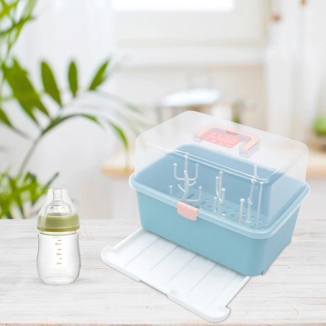 Baby Bottle Drying Rack with Drainer Nursing Bottles Storage Box For Infant NEW