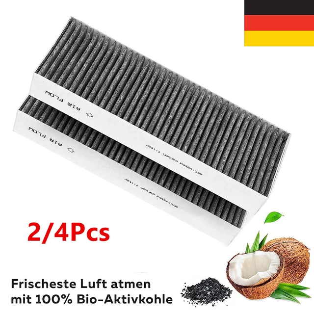 2 x actieve koolfilters geschikt voor Bora BAKFS, BAKF-001, BAKF-100 voor kookplaten met afzuigkap BASIC, BFIU, BHU, BIU, GP4U