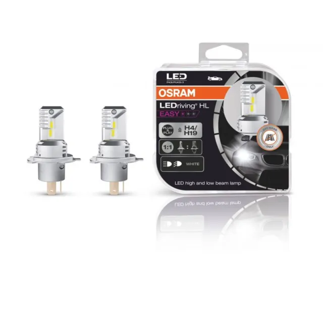 2 ampoules feu auto LEDriving® HL EASY H4/H19 Osram 64193DWESY-HCB
