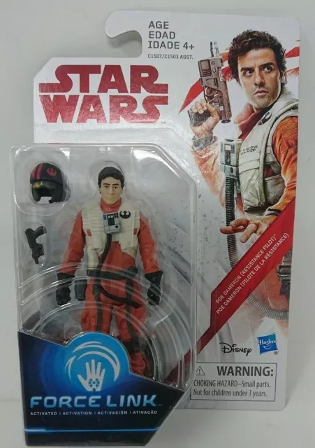 Star Wars Force Link Poe Dameron Resistance Modellino Pilota Hasbro Disney