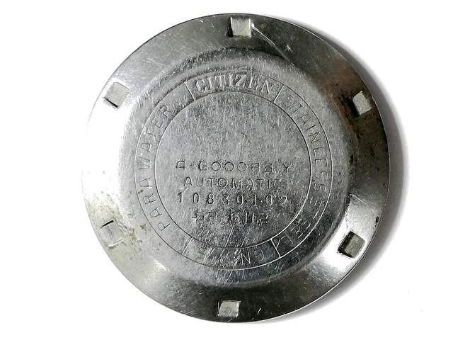 FONDO LUNETA TAPA reloj CITIZEN 62-6112 acero inoxidable Stainless
