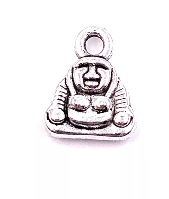 Buddha Figur sitzend Charm Anhänger Kettenanhänger Bastelbedarf Schmuckzubehör