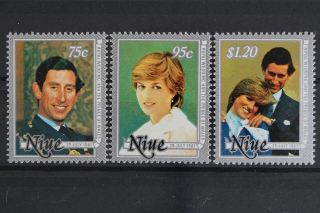 Niue, MiNr. 421-423, Hochzeit, Charles und Diana, postfrisch / MNH - 633049