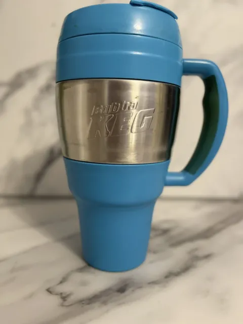 Bubba Keg 34 oz - Insulated Travel Mug Blue With Chrome And Flip-Top Lid