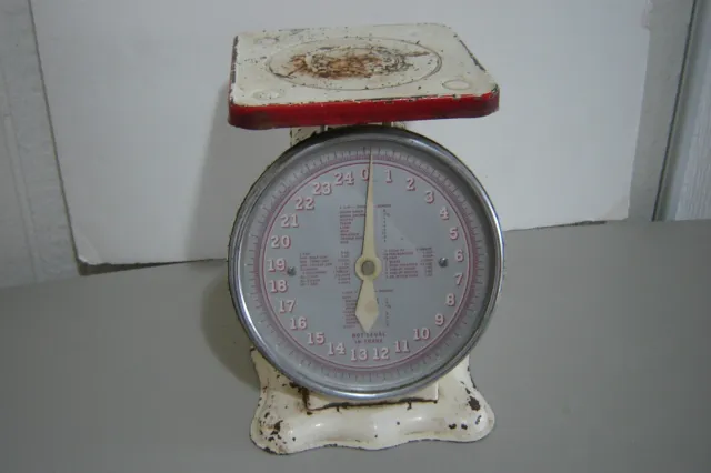 Vintage Scales for the Worlds People Chicago Illinois 25 lb with  Conversions