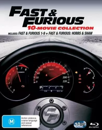 Collection de 10 films Fast & Furious (coffret DVD de 10 disques)