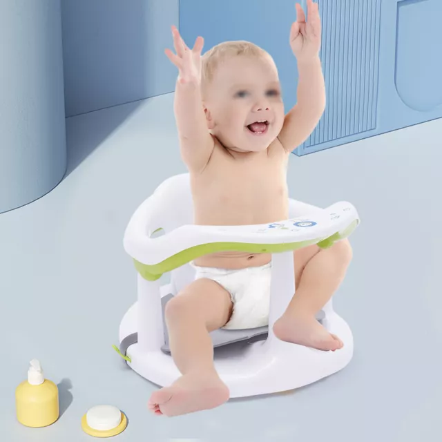 NEW Baby Bath Seat Ring Chair Tub Infant Toddler With 4 Anti Slip Suction Cups 2