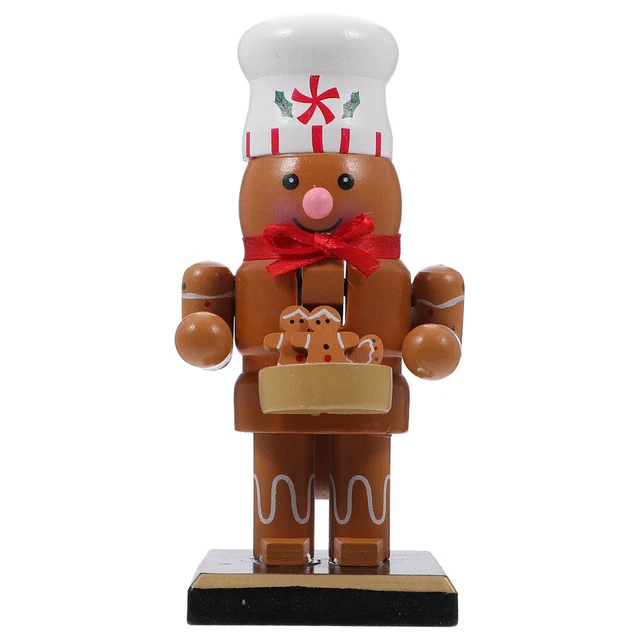 2 Pc Wood Christmas Nutcracker Wooden Ornaments Xmas Collectible