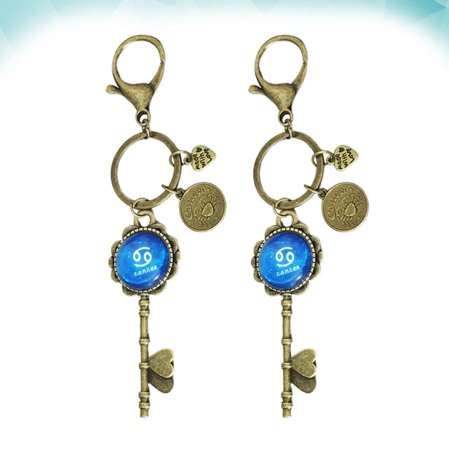 2 Pcs Hanging Keychains Pendant Birthstone Keychain Wallet Keychain Key Ring