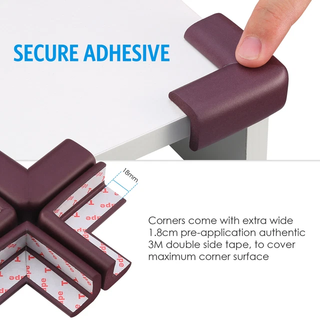 Children's Edges and Corners Are Protected with Childproof Pads Pre-glued