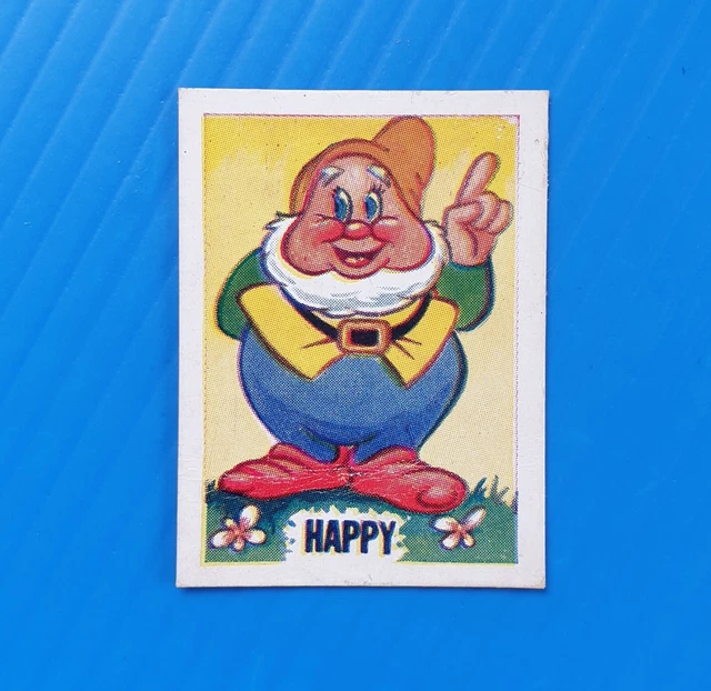 Barratt Mickey Mouse Sweet Cigarette Card Walt Disney Character Happy Snow White